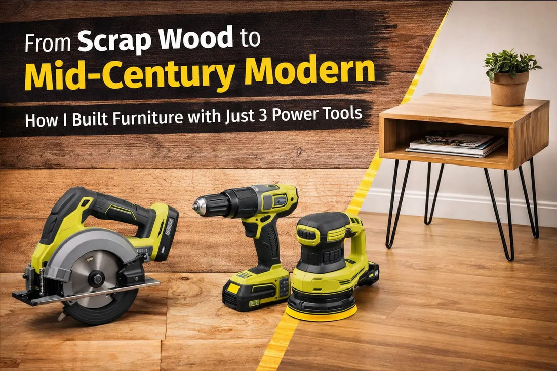 From Scrap Wood to Mid-Century Modern: How I Built Furniture with Just 3 Power Tools