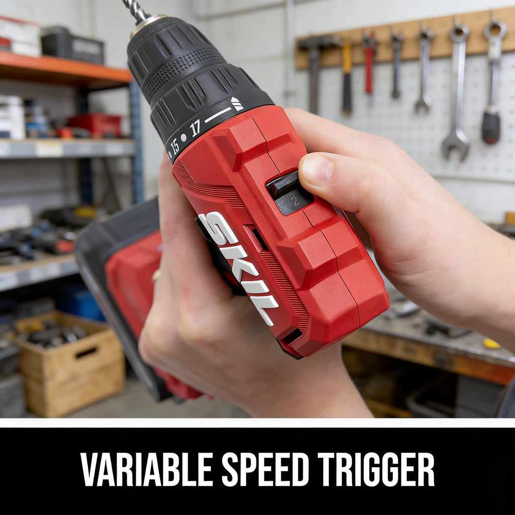 Jardinessent 20V Brushless Drill Driver Kit with 1 2 Inch Chuck and Battery