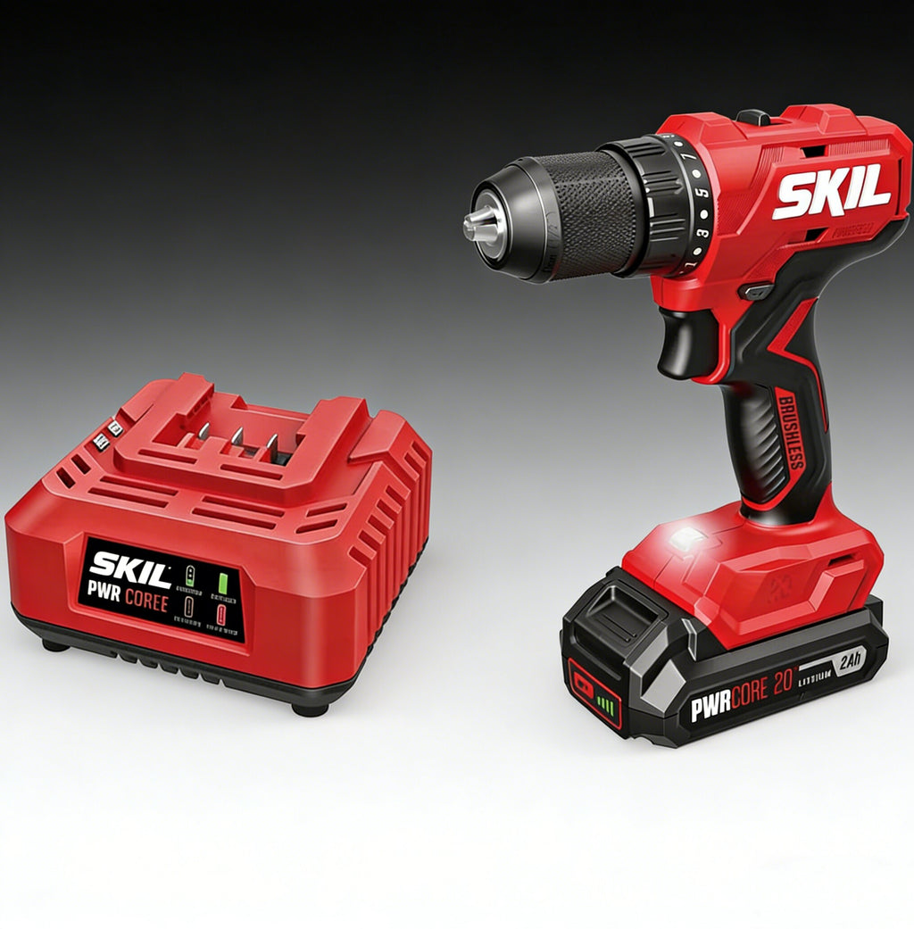 Jardinessent 20V Brushless Drill Driver Kit with 1 2 Inch Chuck and Battery