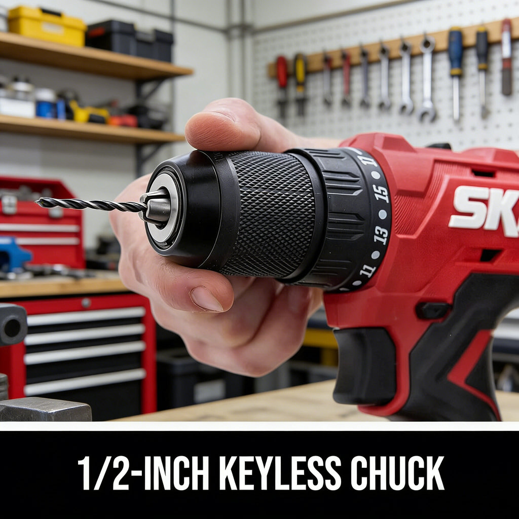 Jardinessent 20V Brushless Drill Driver Kit with 1 2 Inch Chuck and Battery