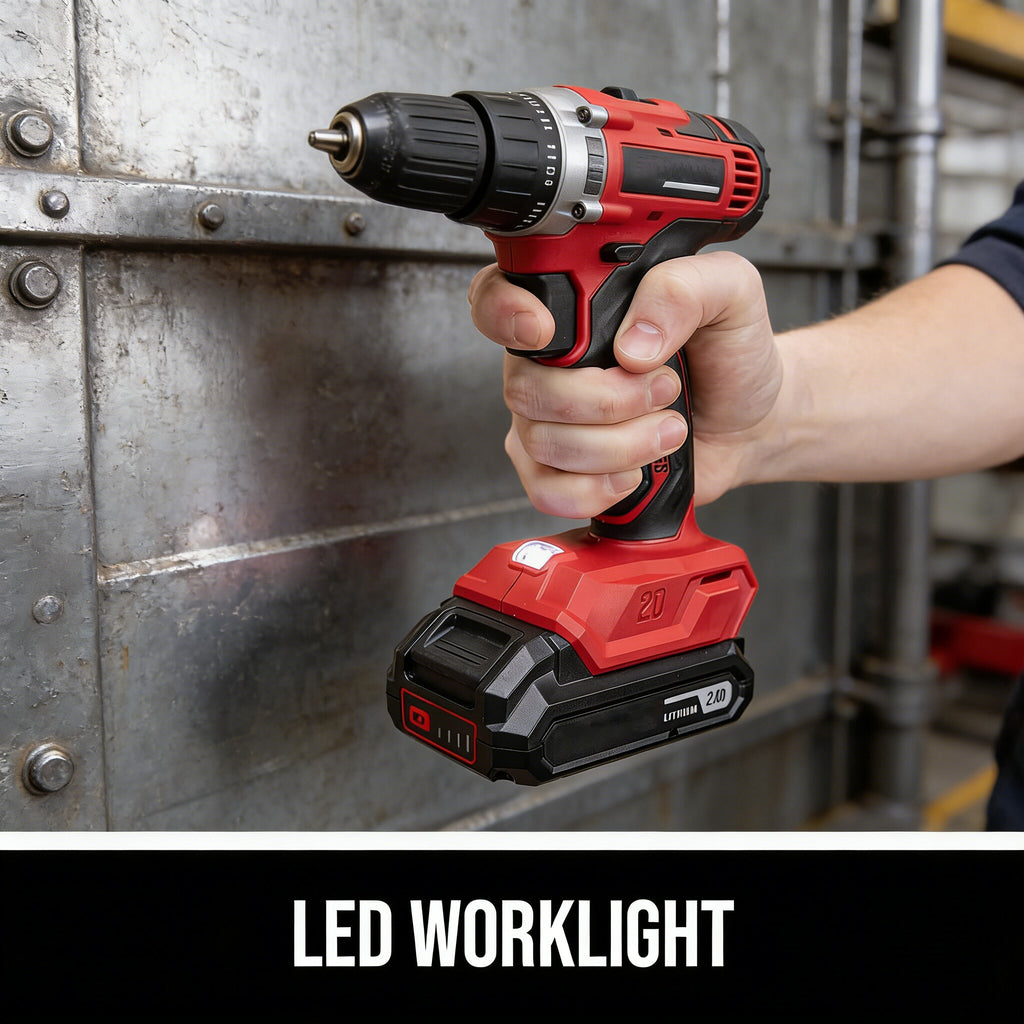 Jardinessent 20V Brushless Drill Driver Kit with 1 2 Inch Chuck and Battery