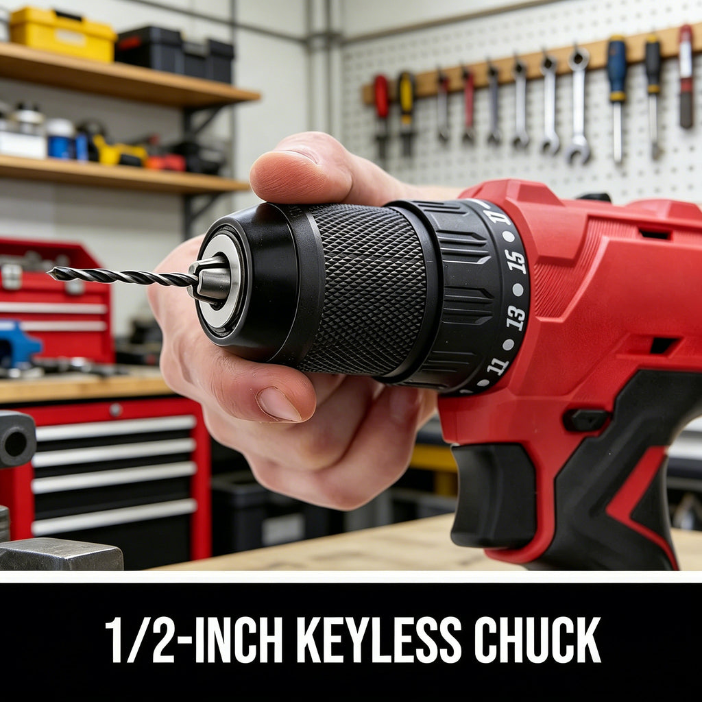 Jardinessent 20V Brushless Drill Driver Kit with 1 2 Inch Chuck and Battery