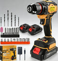 Jardinessent 21V Cordless Drill Driver Kit with LED Light 28 Piece Accessory Set
